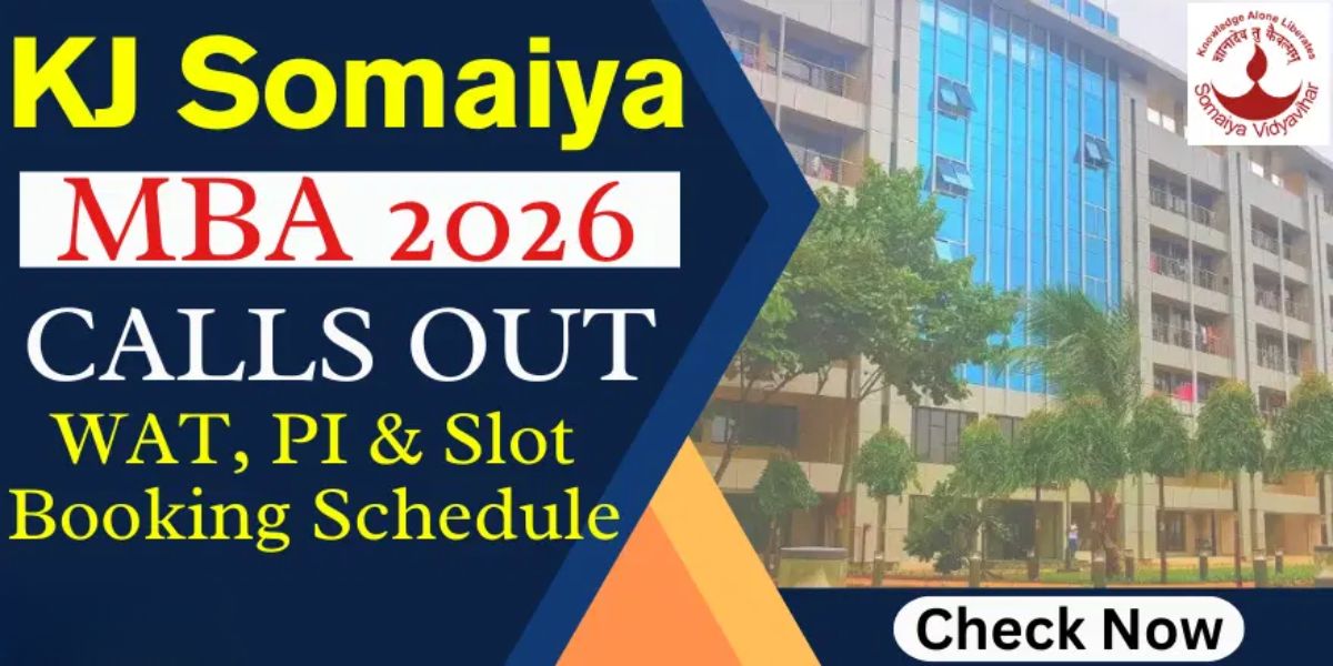 KJ Somaiya MBA Calls Out 2026