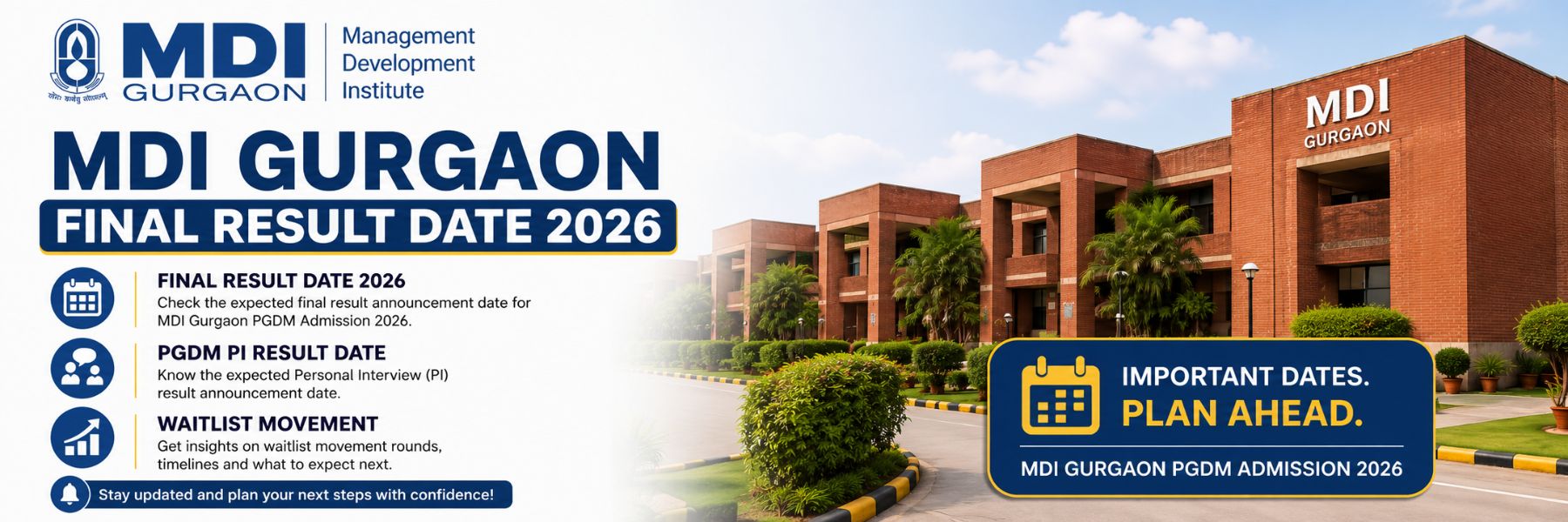 MDI Gurgaon PGDM 2026 Admission